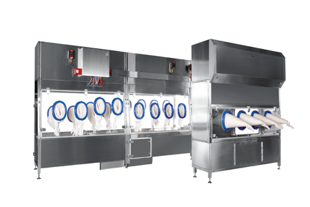 Active Restricted Access Barrier System for autoclave unloading and can filling