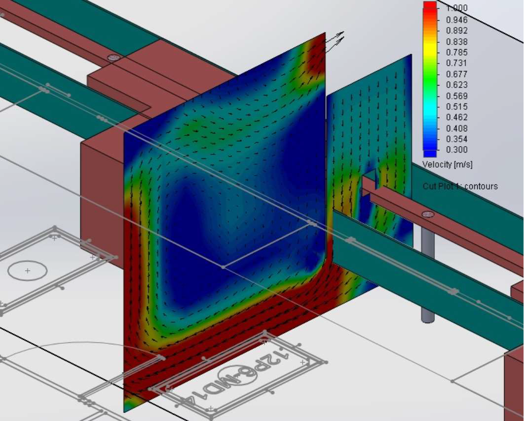 Analysing air patterns around an Open-RABS