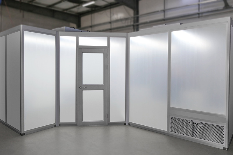 Airkey overcomes challenges, making 135-degree angled modular cleanroom