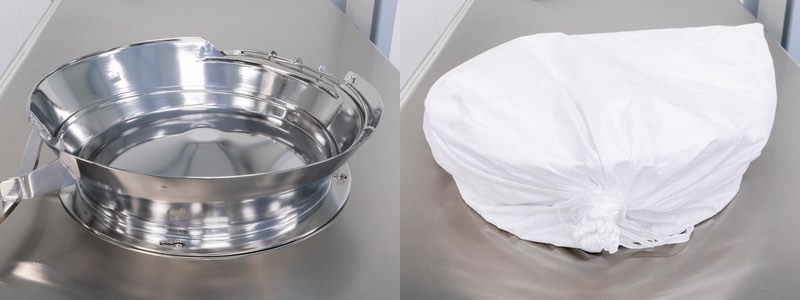 Autoclave topper before and after wrapping in Pharmaclean by AM instruments