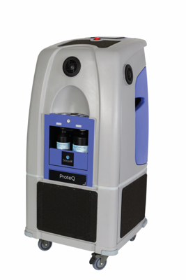 Users of all airborne disinfection systems and facilities looking to purchase such systems should question manufacturers as to whether their systems have been tested to, and passed, the NF T 72-281 (2014). Pictured is Bioquell ProteQ Mobile Room Biodecontamination unit