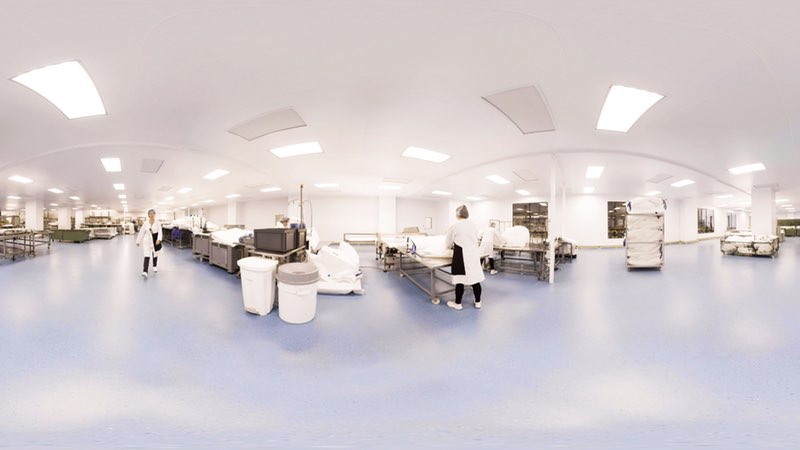 Production area totalling 1,250 sqm of cleanroom t milk powder packaging company, Grief