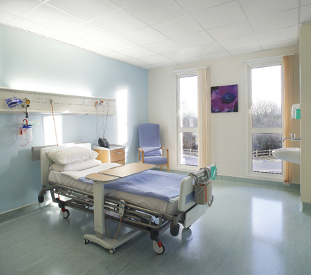 Wards were designed to provided accessibility and space for easy cleaning; Picture courtesy Hufton + Crow