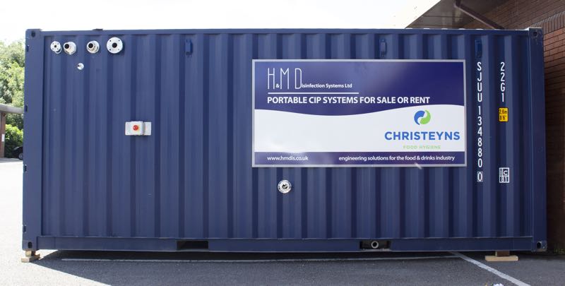 The full system fits inside a standard 20-foot shipping container 