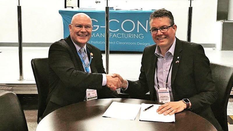 L-R: Maik Jornitz, G-CON CEO, and John Comerford, CEO of Asgard Cleanroom Solutions