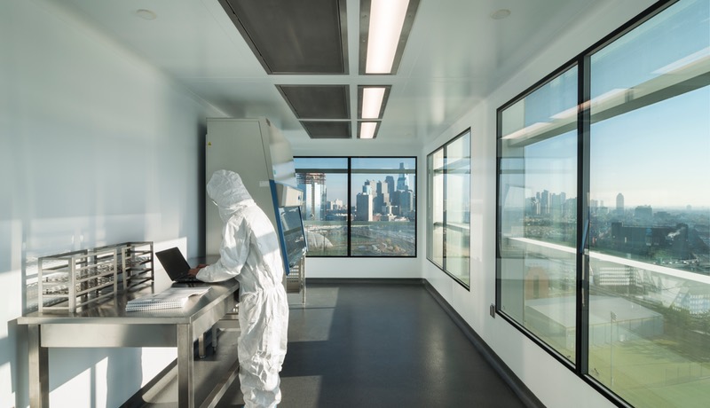 The facility for Penn Medicine developed by AES features 6,300 sqft of cleanroom space for cell engineering