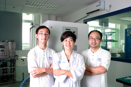 Left-right: Eric Tang, Elaine Feng & Thomas Teng from the UV Application Centre team