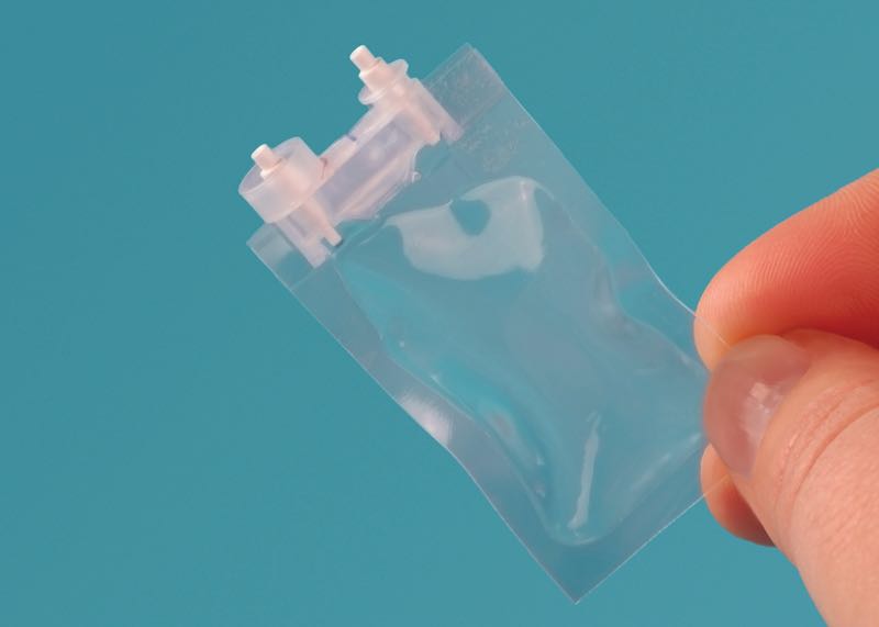 Drug delivery pouch for use in a medical device. Photo credit: Weibel CDS
