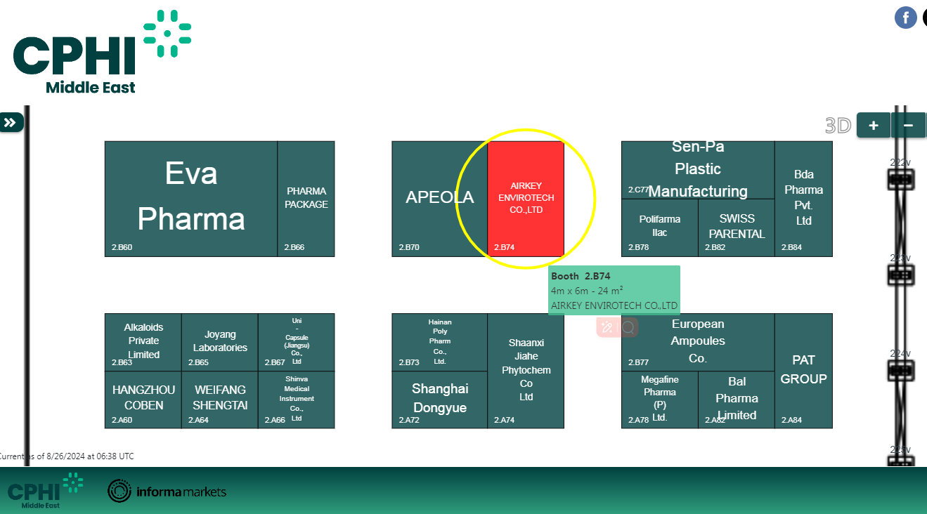 Invitation: Airkey FastIns Cleanroom meets you at CPHI Middle East 2024