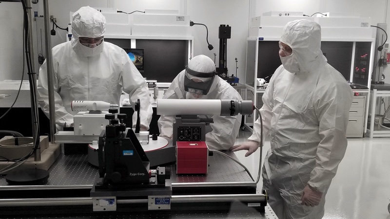 Inside the Jenoptick Optical Sytems Class 5 cleanroom in Florida
