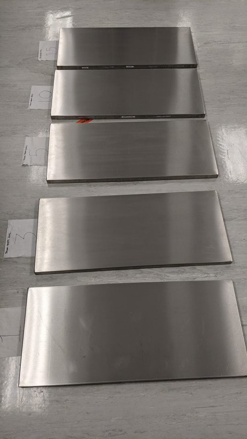 Picture 3: Stainless steel panels before application of disinfectants