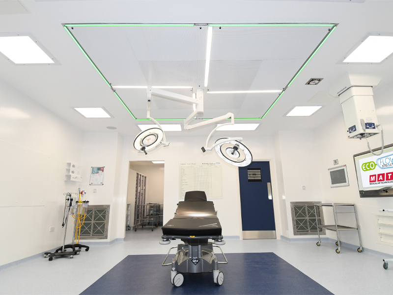 Wansbeck General Hospital installs MAT Eco-flow Stealth flush-to ceiling UCV canopies