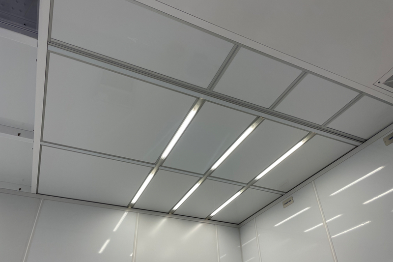 Modular Flush Ceiling with Integrated Lighting