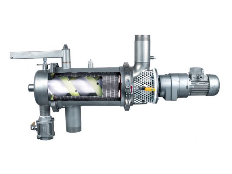 Automatic self-cleaning strainer for industrial resin
