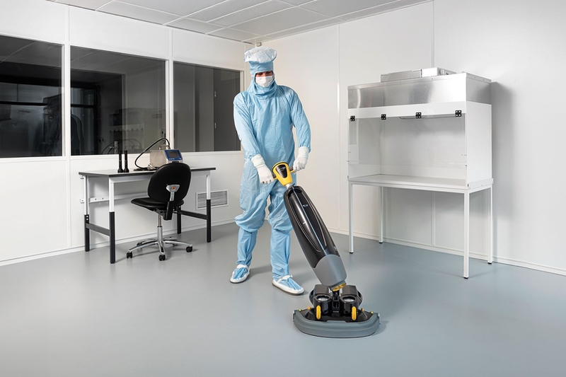 Battery-powered cleanroom floor cleaning range launches for up to ISO Class 4