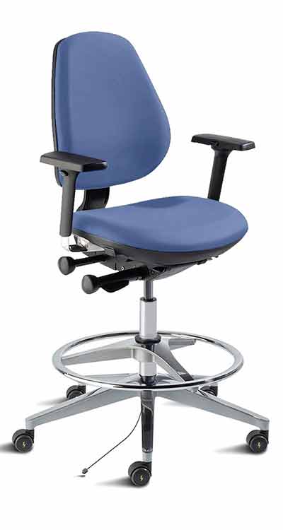 BioFit introduces combination cleanroom/ESD seating with phthalate- and fire-retardant-chemical-free upholstery