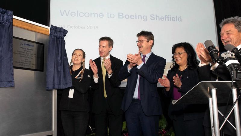 Boeing UK opens aircraft part factory in Sheffield