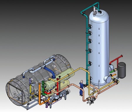 Bosch patented energy recovery concept provides cost savings for hot water shower sterilisers