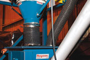 Bulk bag handling system keeps compounding line clean