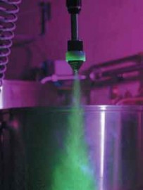 An electrostatic fogging nozzle 