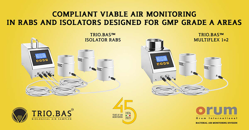 Compliant viable air monitoring in rabs and isolators 