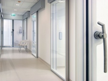 Dortek targets infection control with hermetically sealed, glass sliding door