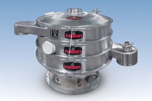 Double-deck screener removes oversize and undersize particles