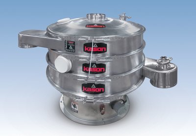 Double-deck screener removes oversize and undersize particles