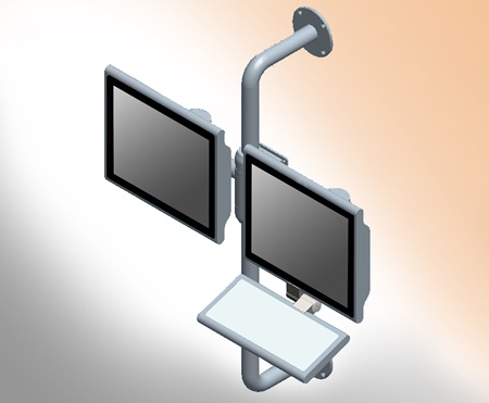 Dual-monitor solutions suit various cleanroom applications