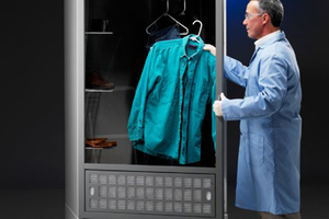 Enclosure protects forensic technicians and evidence
