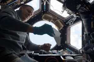 ESA unveils microbial wipe down at the International Space Station