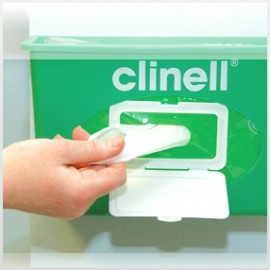 Gama tape shows that hospital equipment has been sanitised