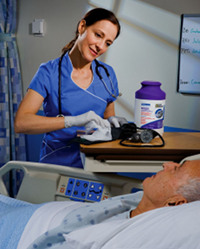 Germicidal wipe kills HAI-causing bugs