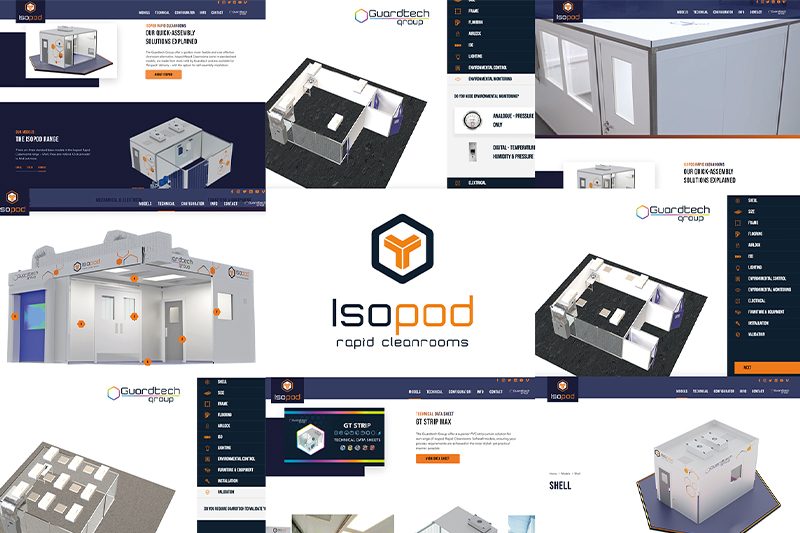 Guardtech Group take total cleanroom package to next level with new Isopod Rapid Cleanrooms website