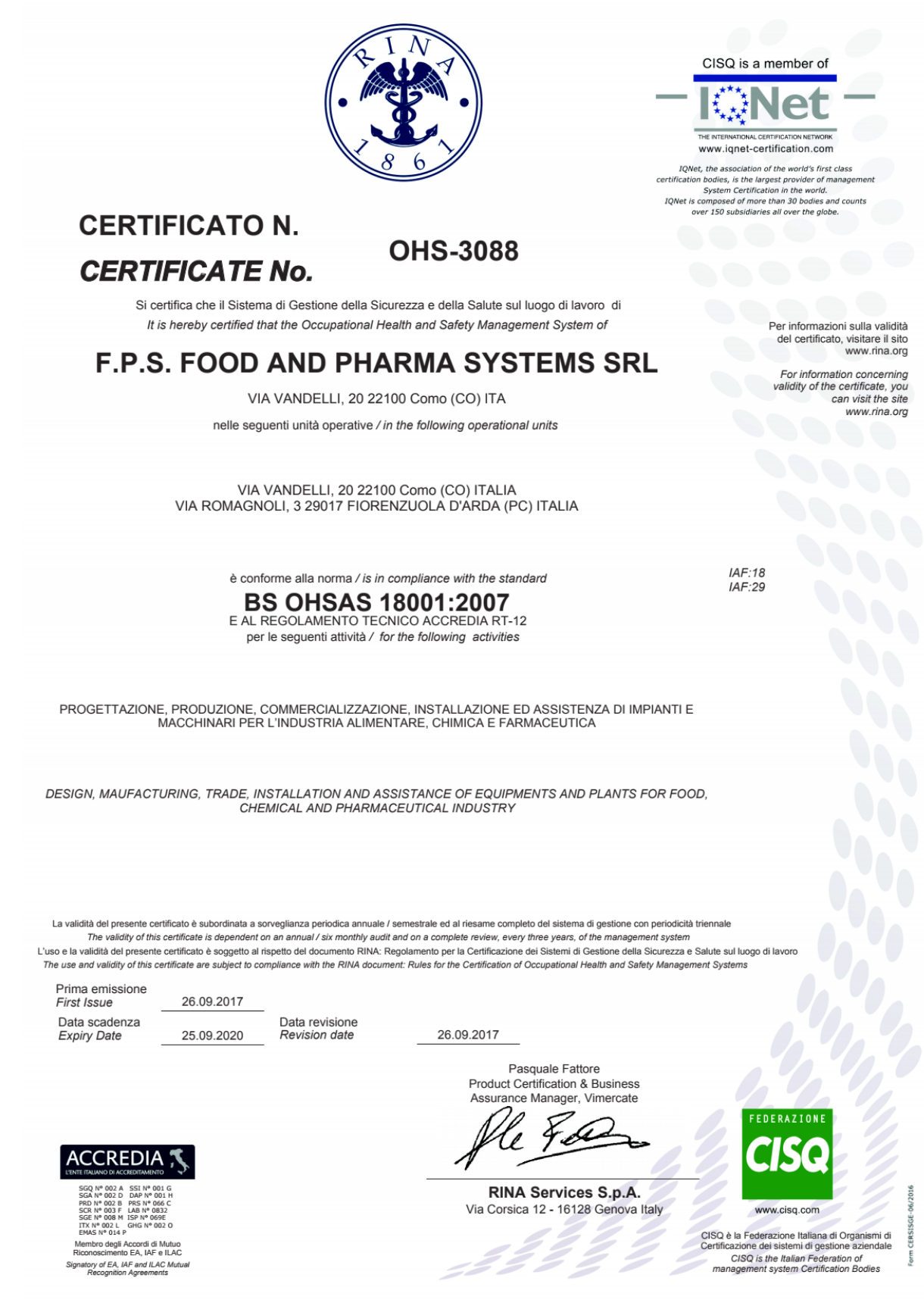 Health and safety management systems