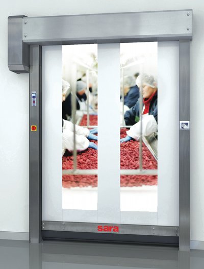 High-speed door meets food industry requirements for hygiene