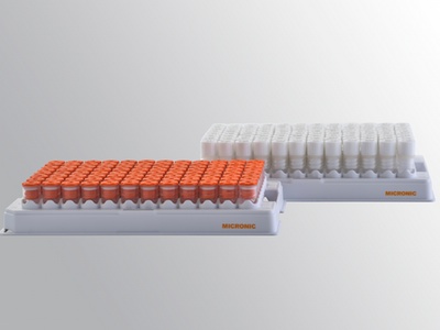 Low profile screw caps save biobank storage space