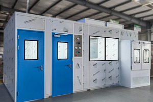 Modular cleanroom for laser head repair: bright and efficient