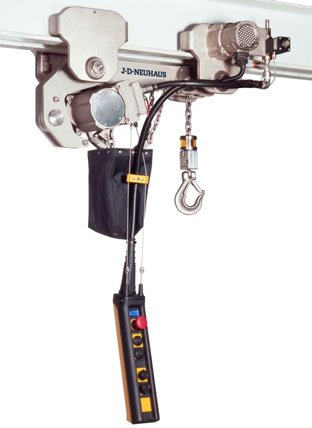 Nickel plated hoists are available for cleanroom operations