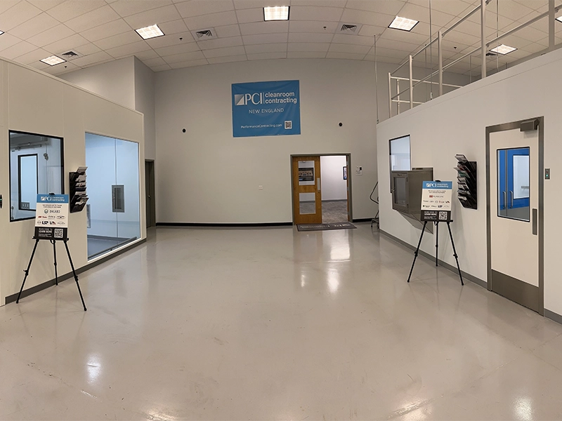 PCI Cleanroom Contracting's New England office showcases three full-scale cleanroom prototype options for clients to experience