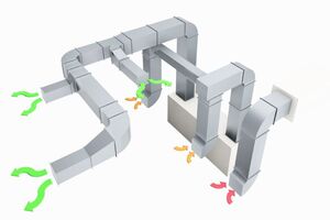 Positioning air returns for optimal air control in a cleanroom