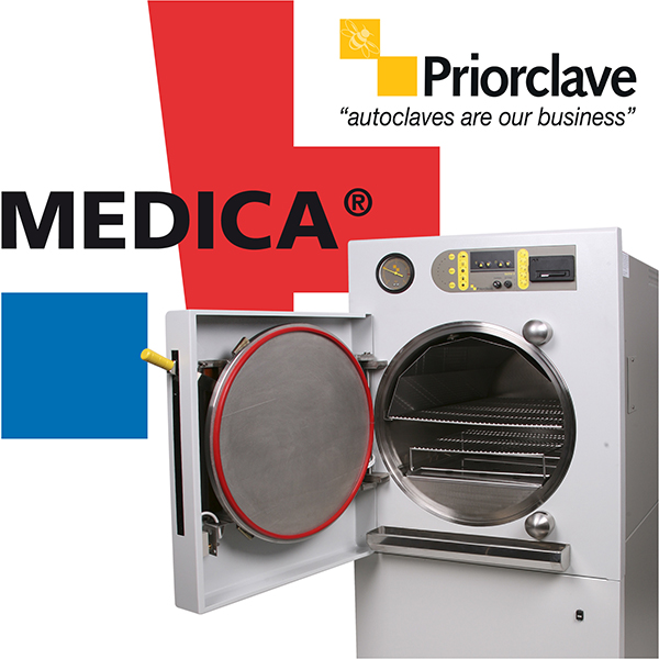 Priorclave energy efficient autoclaves at Medica in Dusseldorf