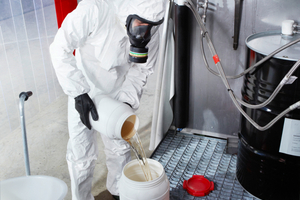 Proper protection for handling chemicals