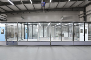 Purpose-built modular cleanroom designed for biotech manufacturing in the USA
