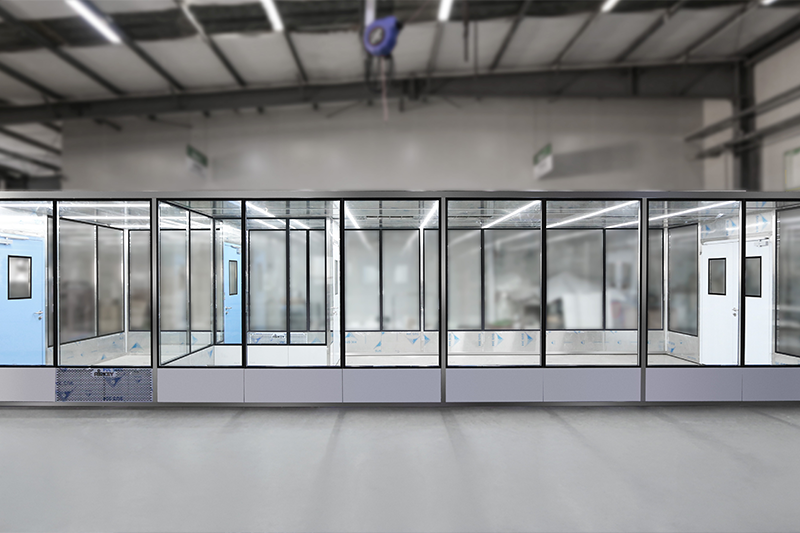 Purpose-built modular cleanroom designed for biotech manufacturing in the USA