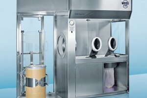 Safe handling of fibre drums in API production from Weiss GWE at ACHEMA 2012