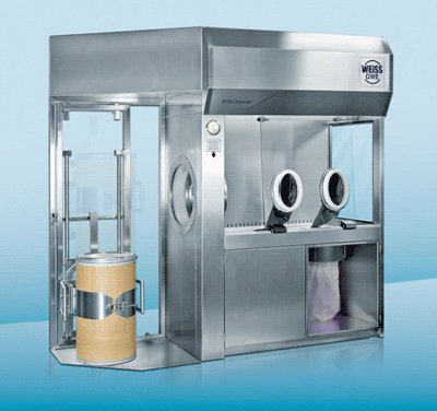 Safe handling of fibre drums in API production from Weiss GWE at ACHEMA 2012