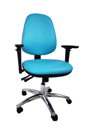 Sitting down comfortably on the job