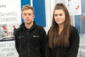 Successful apprentices offered permanent contracts at expanding cleanroom supply company