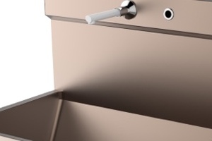 Surgical scrub sink combats contamination with copper